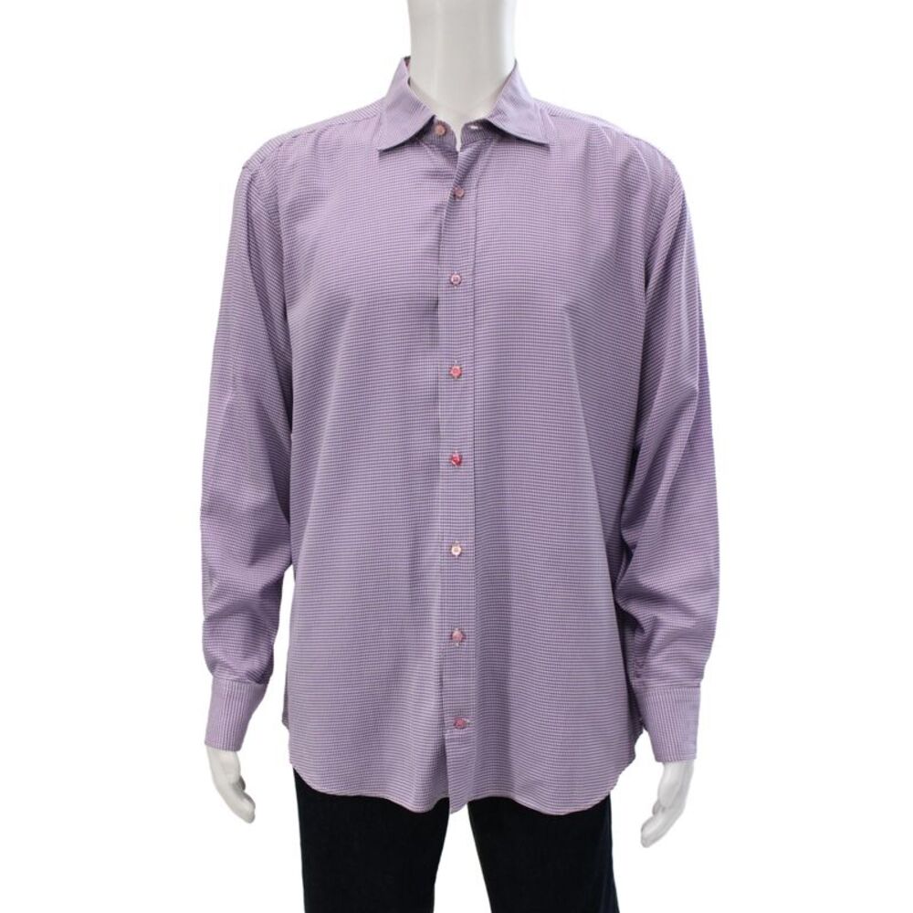 Etro Men's Long Sleeves Button Down Geometric Print Shirt Size 44